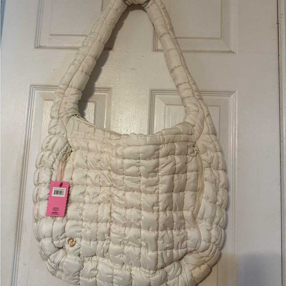Elegant White Quilted Women's Bag